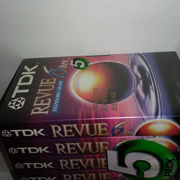 TDK T-120 SIX hour EP - NEW SEALED - Blank VHS Tapes 5 Pack - Picture 3 of 6